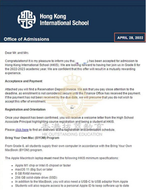 【成功案例】内地Y6生斩获香港HKIS&SIS国际学校双offer 【成功案例】内地Y6生斩获香港HKIS&SIS国际学校双offer